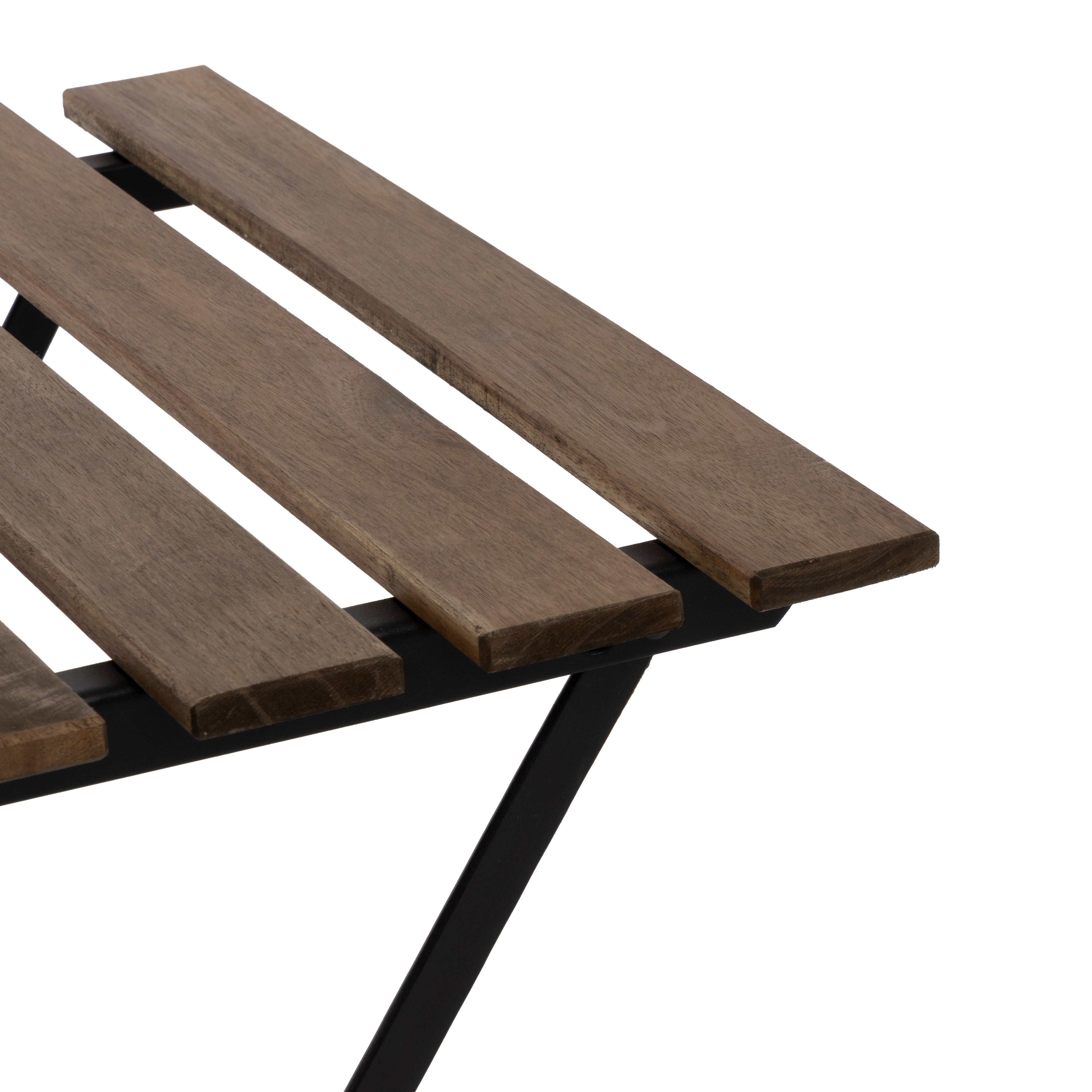 VESTIAMO CASA GIARDINO - Set Giardino con Tavolo e 2 Sedie Richiudibili in legno di acacia